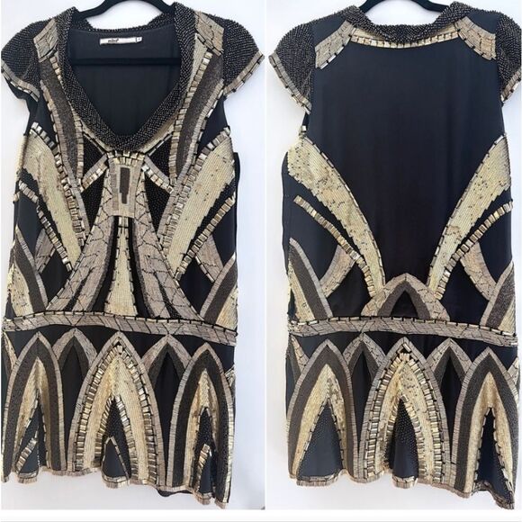 Naeem Khan Inspired Jewelled Flapper Dress S - Picture 16 of 16